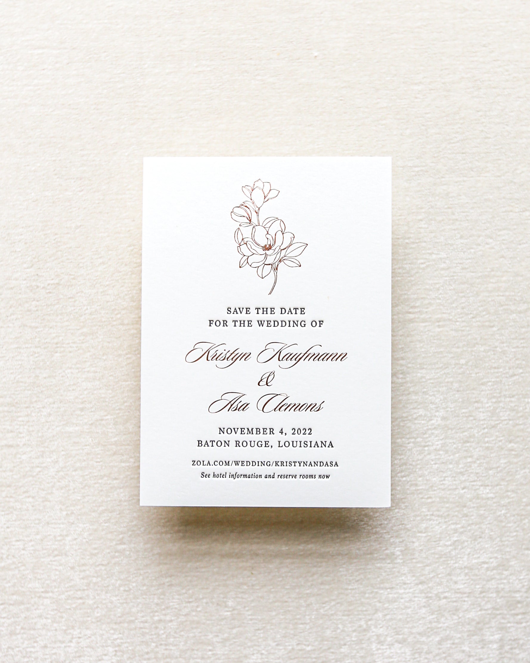 Petite Magnolia Save the Date
