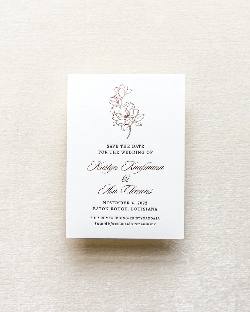 Petite Magnolia Save the Date