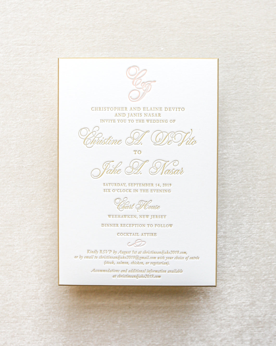 Ariana Monogram Invitation