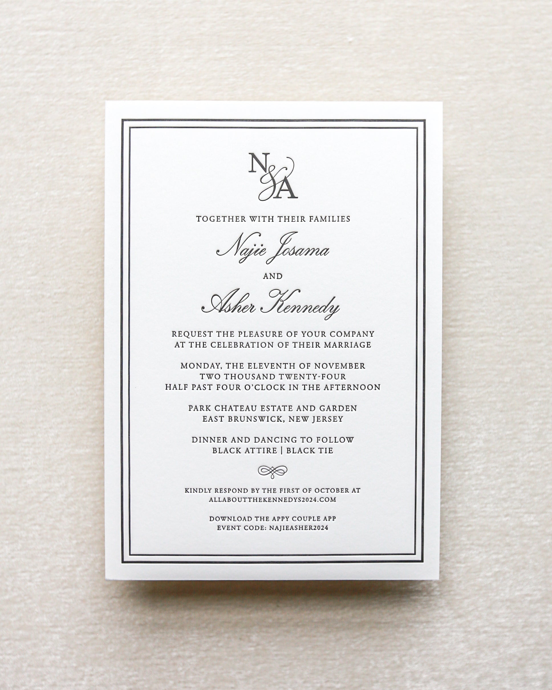Charlie Monogram Invitation