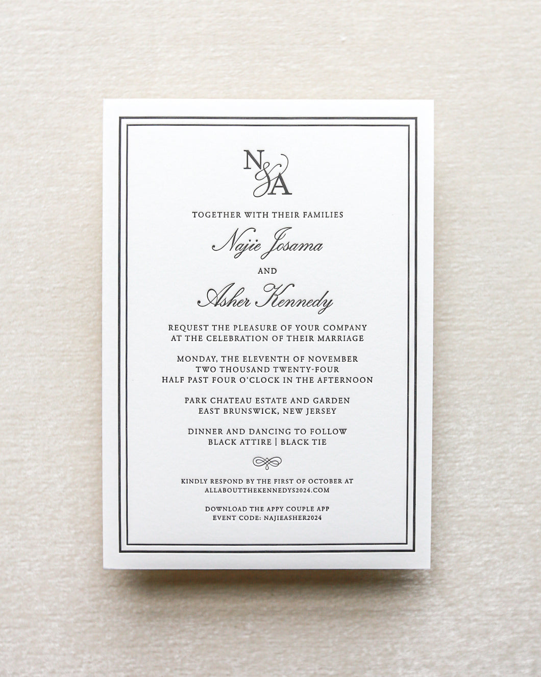 Charlie Monogram Invitation