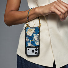 Load image into Gallery viewer, Rae Magnet Duet Pouch Set - Ceci Indigo Floral/Gold