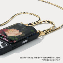 Load image into Gallery viewer, Rae Magnet Duet Crossbody Phone Case Pouch Set - Ceci Midnight Garden/Gold