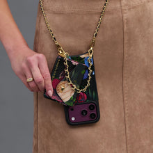 Load image into Gallery viewer, Rae Magnet Duet Wallet Crossbody Phone Case - Ceci Midnight Garden/Gold
