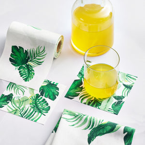 Tropical Palm Cotton Cocktail Napkins