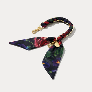 Scarf Twilly Wristlet - Ceci Midnight Garden/Gold
