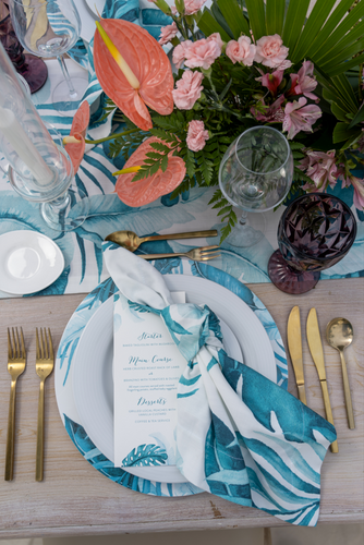 Turquoise Palm Court Napkin