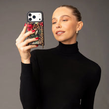Load image into Gallery viewer, Ceci Dark Floral Cheetah Valentina Duet Pouch Set