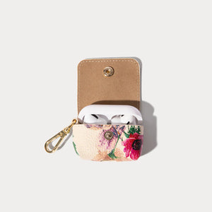 AirPod Clip-On Pouch in Ceci Ivory Floral/Gold