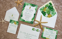 Load image into Gallery viewer, Golden Pineapple Invitation Envelope
