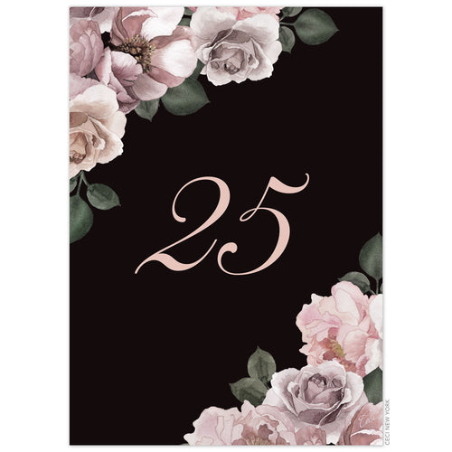 Peony Maha Black Garden Table Signs