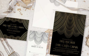 Drape me in Pearls Chandelier Invitation