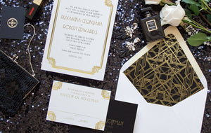 Gatsby Monogram Reply Card