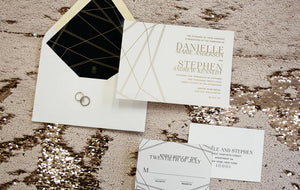 Diamond Faceted Save the Date Envelope