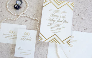 Prism Monogram Invitation Back