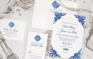 Indigo Save the Date Envelope