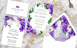 Orchid Invitation Envelope Liner