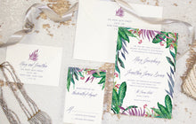 Load image into Gallery viewer, Tropical Fiji Palms Invitation Envelope
