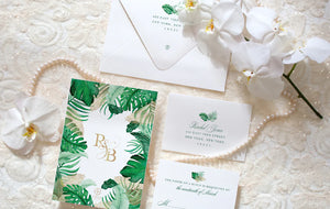 Rachel Golden Palms Invitation