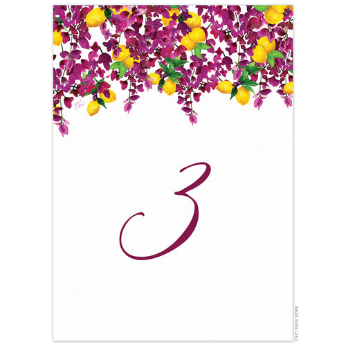 Capri Bougainvillea Table Sign