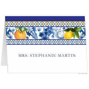 Fiorella Tile Tented Escort/Place Card