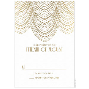 Drape me in Pearls Chandelier Reply Card