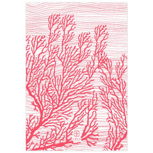 Load image into Gallery viewer, Wavey coral horizontal lines on the whole invitation back. Large coral design with small ceci logo at the bottom.