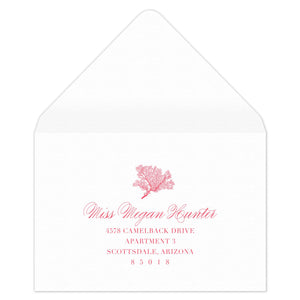 Coral Cove Reply Card Envelope