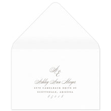 Load image into Gallery viewer, Ariana Monogram Reply Card Envelope