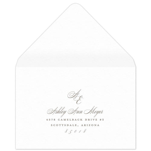 Ariana Monogram Reply Card Envelope