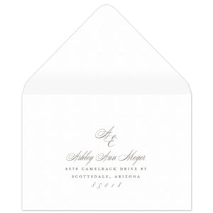 Ariana Monogram Reply Card Envelope