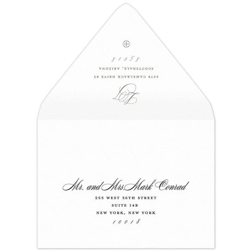 Ariana Monogram Save the Date Envelope