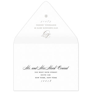 Ariana Monogram Save the Date Envelope