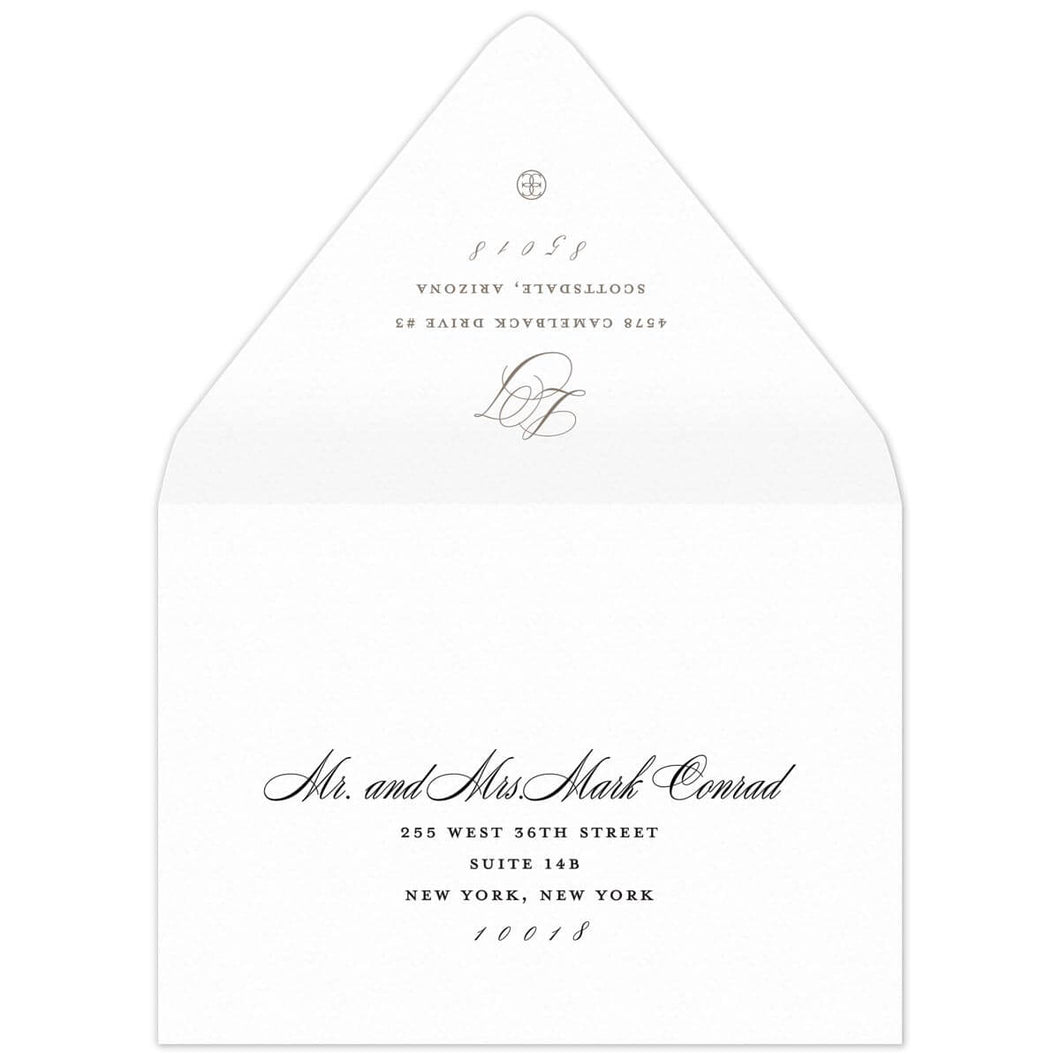 Ariana Monogram Save the Date Envelope