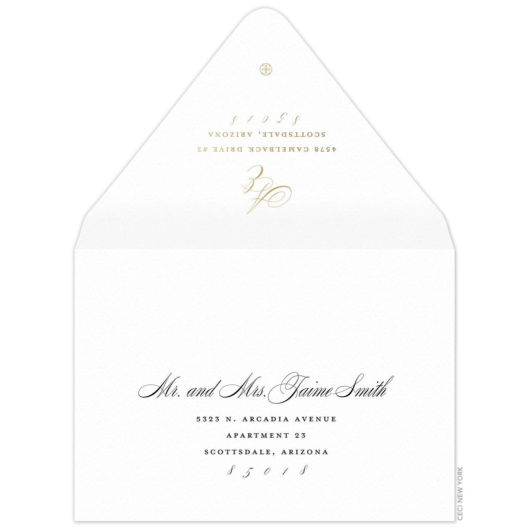 Ariana Monogram Invitation Envelope