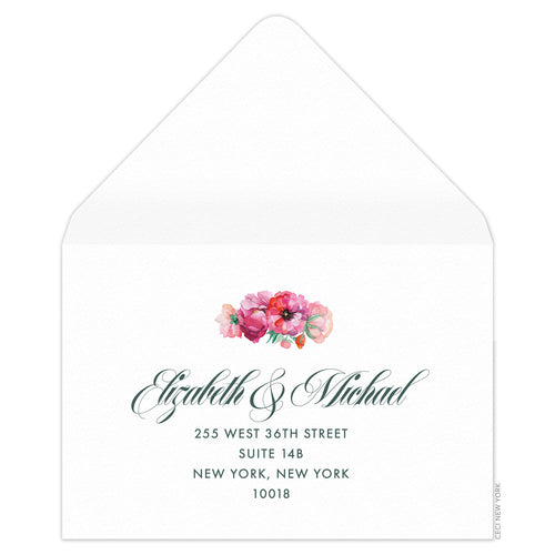 Bouquet Reply Card Envelope
