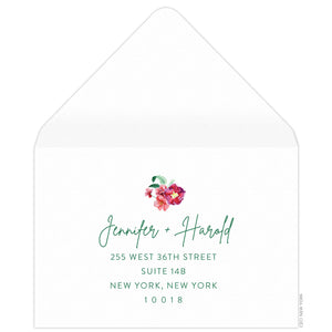 Hibiscus Palm Reply Card Envelope