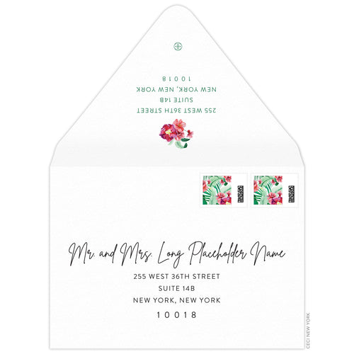 Hibiscus Palm Invitation Envelope