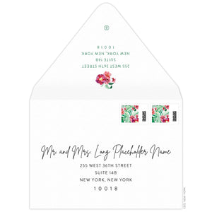 Hibiscus Palm Invitation Envelope