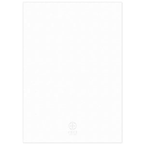 the blank white paper back of an invitation