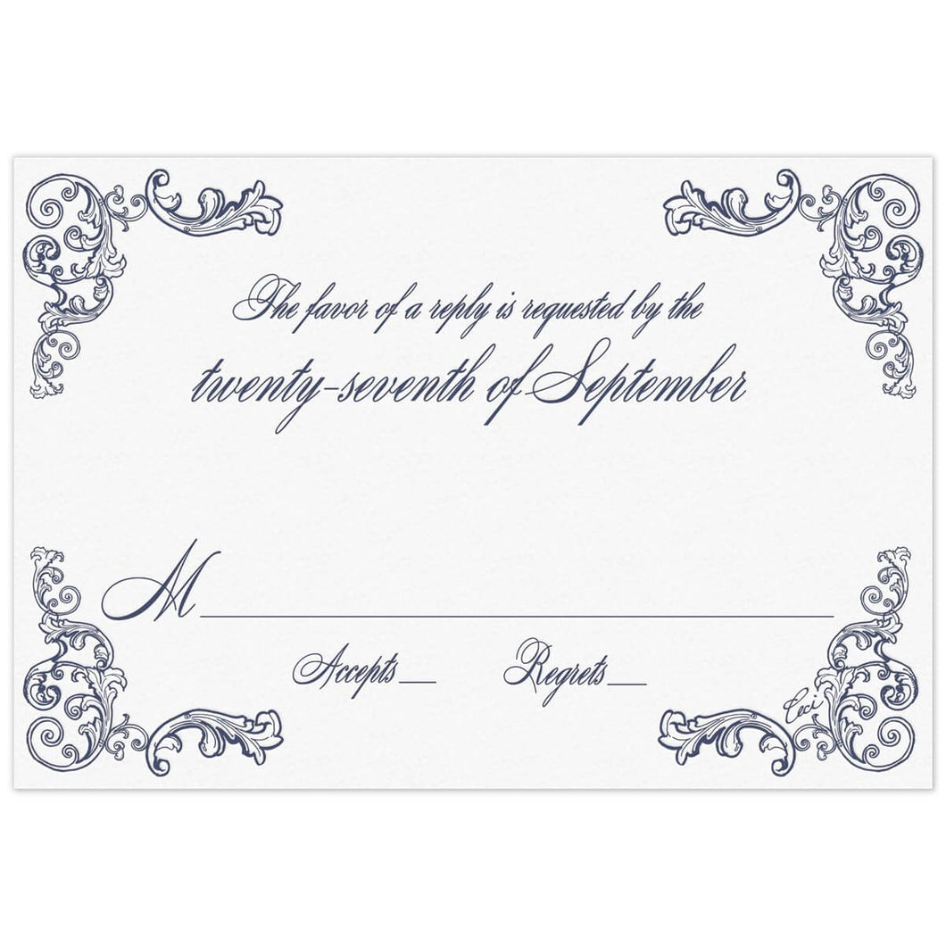 Florentine Fanciful Reply Card