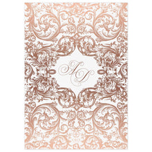 Load image into Gallery viewer, Rococo Monogram Invitation Back