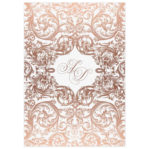 Rococo Monogram Invitation Back