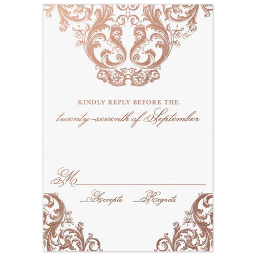 Rococo Opulence Reply Card