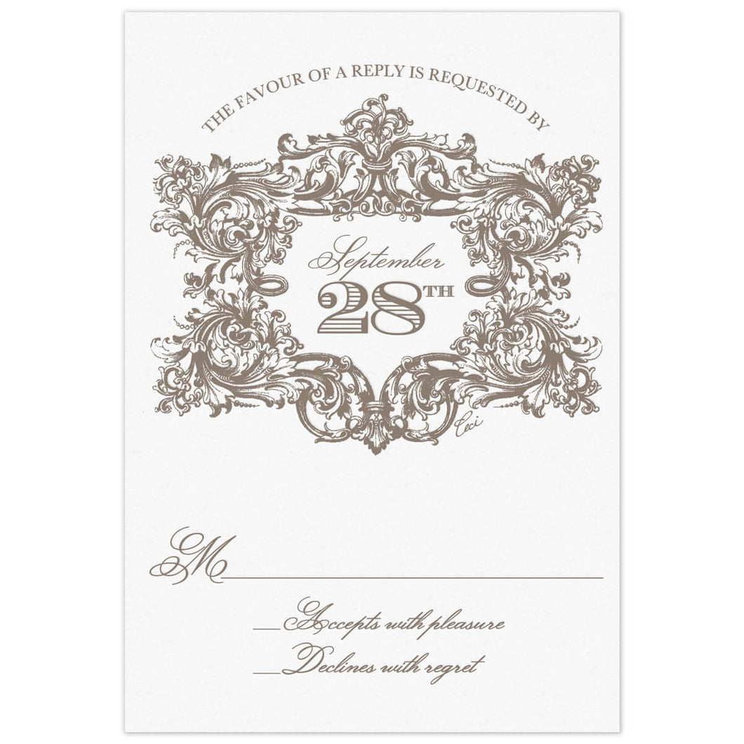 Blank Rococo Card Rococo Reply Card – Ceci New York