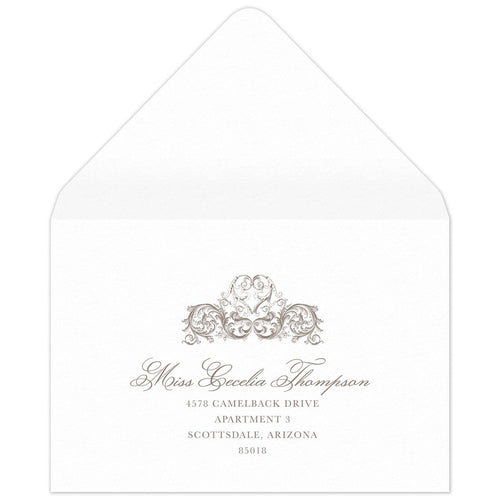 Rococo Reply Card Envelope