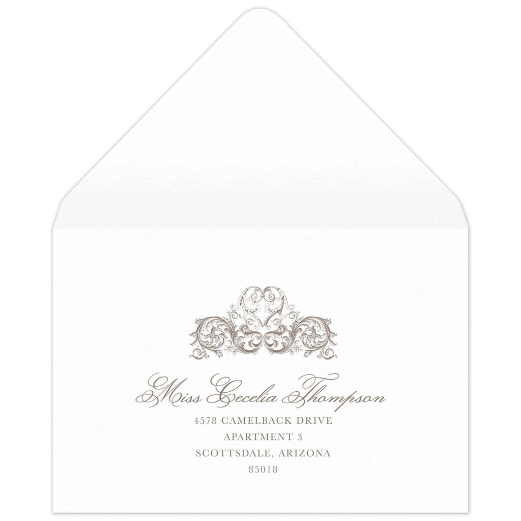 Rococo Reply Card Envelope