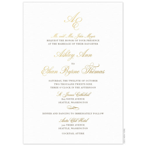 Ariana Monogram Invitation