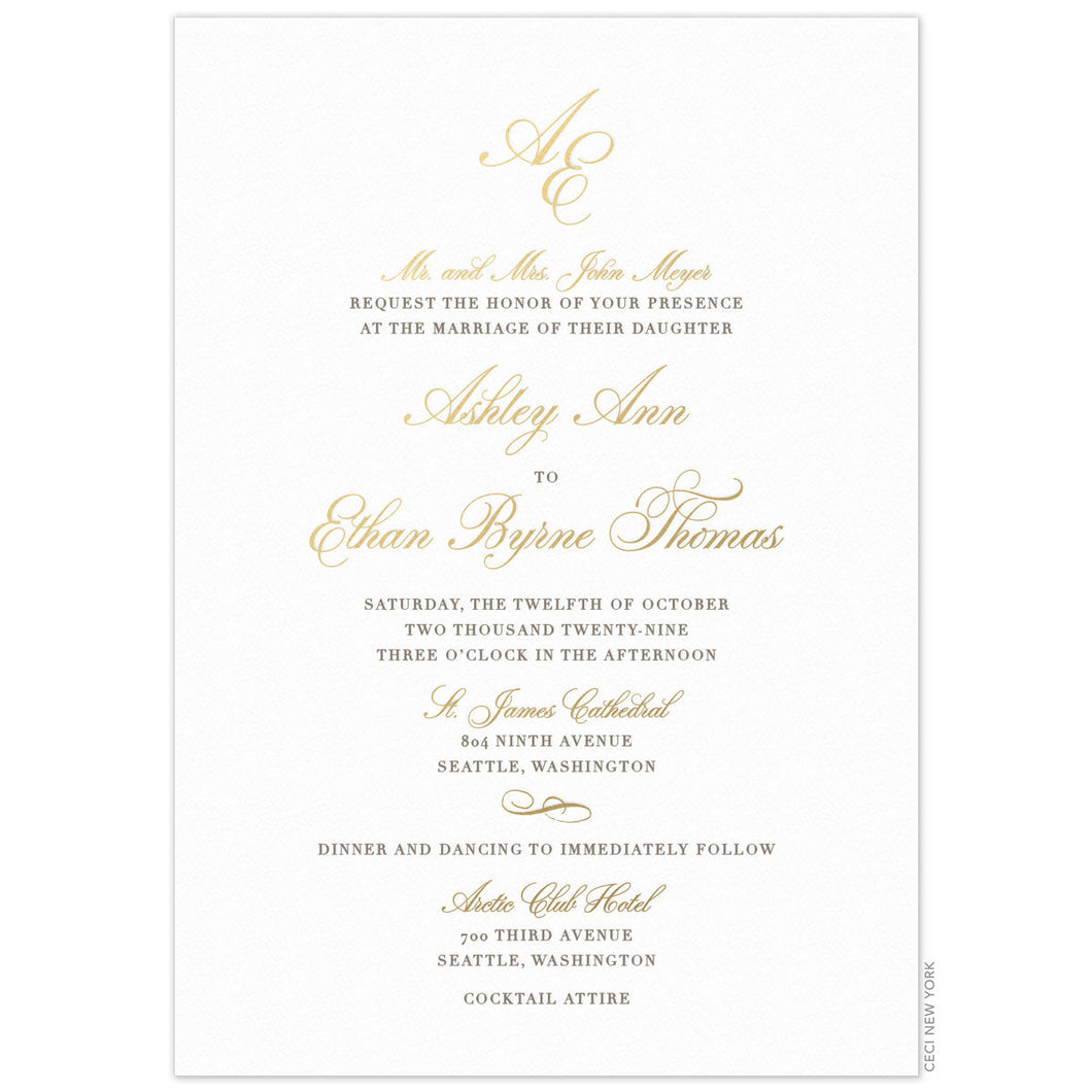 Ariana Monogram Invitation