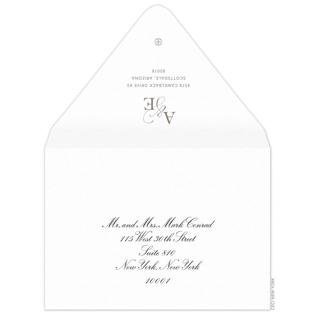 Charlie Monogram Invitation Envelope